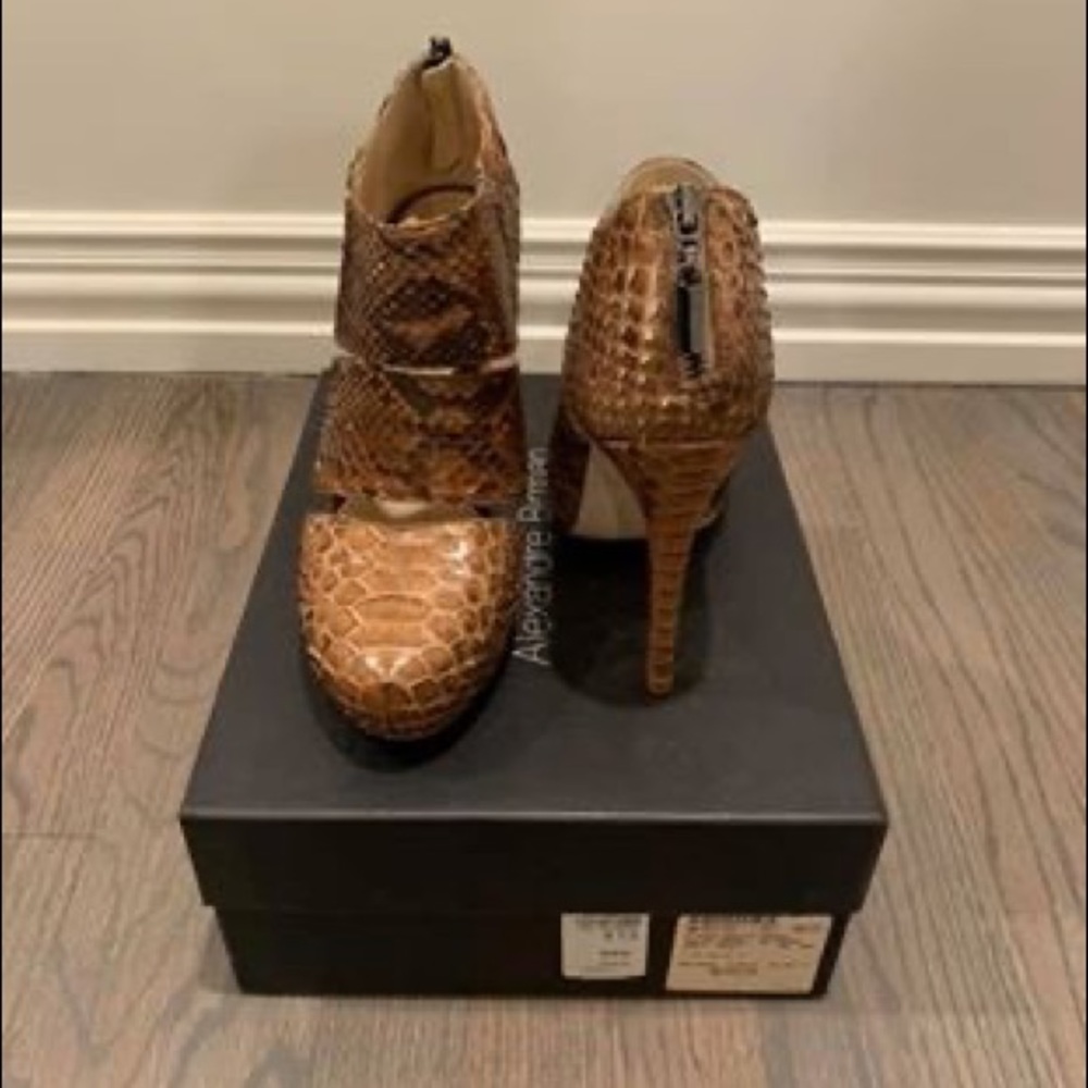 Alexandre Birman Python Booties - image 1